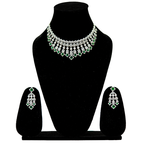 Emerald Green Statement Choker Set